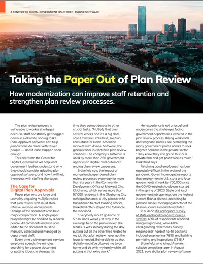 Taking the Paper Out of Plan Review